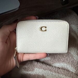 Coach Ivory Textured Leather Wallet